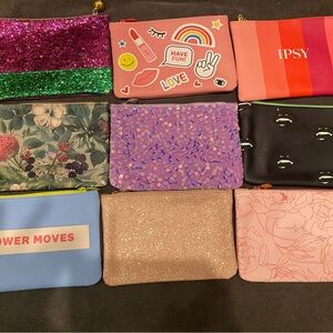 Ipsy cosmetic bags $5 each or 40 for all